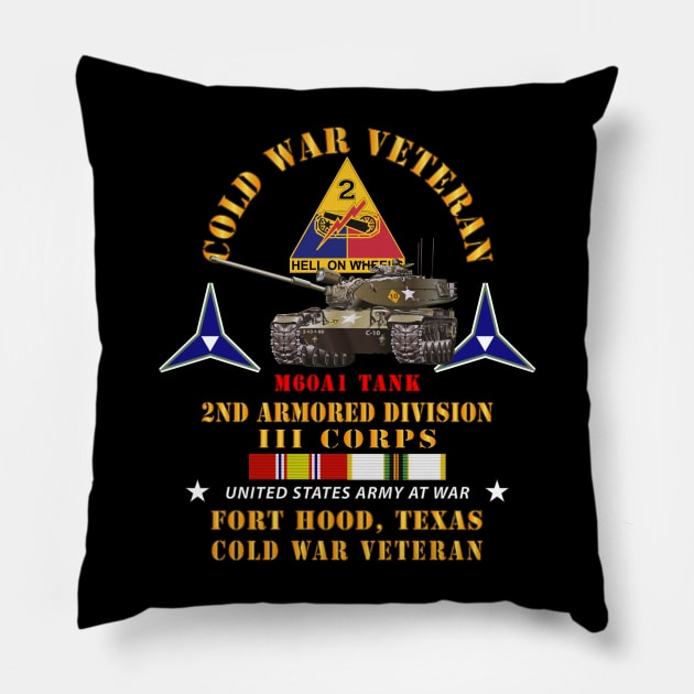 Cold War Vet - 2nd Armored Division - Ft Hood, TX  - M60A1 Tank w COLD SVC Pillow by twix123844