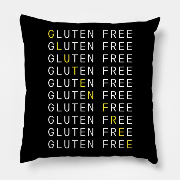 Gluten Free 10x typography Pillow by Gluten Free Traveller