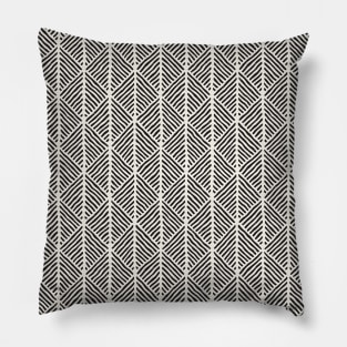 Black and white ethnic pattern Pillow