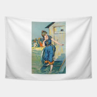 Edwardian lady bather Tapestry