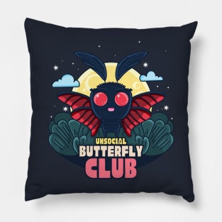 Unsocial Butterfly Mothman Pillow