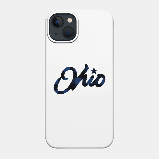 Ohio Buffalo Plaid Retro State Welcome Sign Design - Ohio - Phone Case