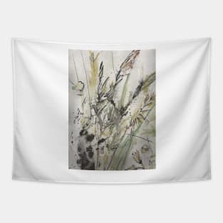 English Summer meadow, grasses, flowers design Tapestry