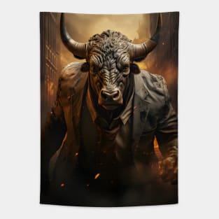 Bull in a Suit Tapestry