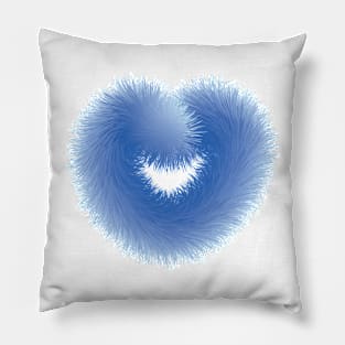 Blue Love With Fur Pillow