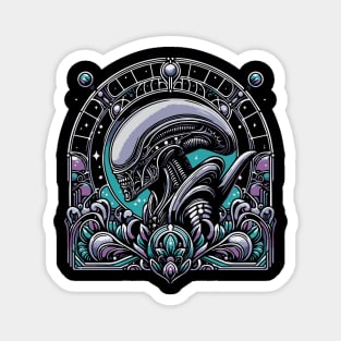 Xenomorph Alien Art Nouveau Magnet