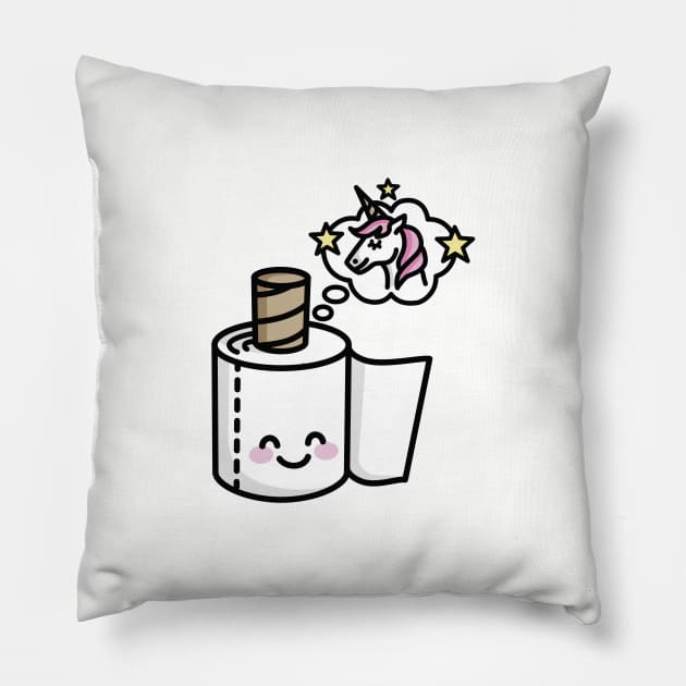 I'm beautiful  - unicorn / toilet paper Pillow by LaundryFactory