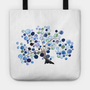 Blue Lagoon Love Birds Tree Tote