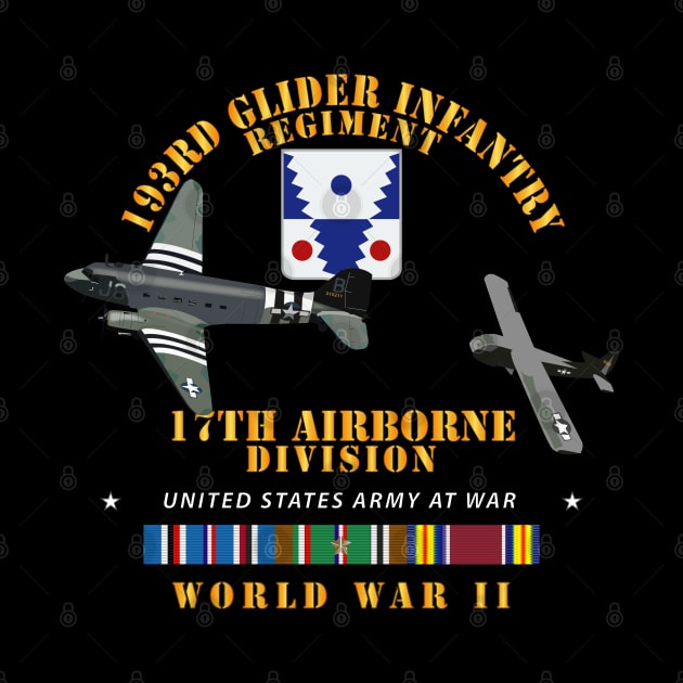 193rd Glider Infantry Regiment w Towed Glider w WWII w EUR SVC by twix123844