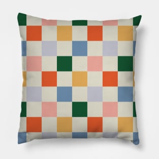 Checkerboard pattern RAINBOW Pillow