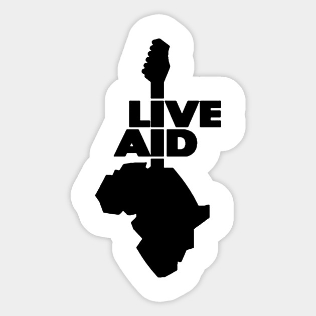 Live Aid Band Aid Logo Christmas Sticker Teepublic