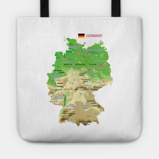 Physical map of Germany Tote