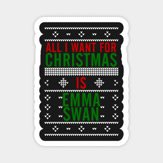 All I want for Christmas is Emma Swan Magnet by AllieConfyArt