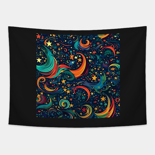 Ignite Your Style with the Magic of the Night Sky: Discover Our 'Starry Night' Apparel! Tapestry by PixelPusherArt