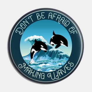 Orca Killer Whale, Making waves Pin