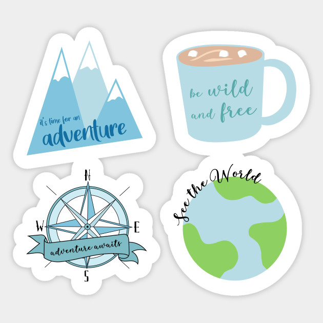 Travel Aesthetic Pack Travel Sticker Teepublic