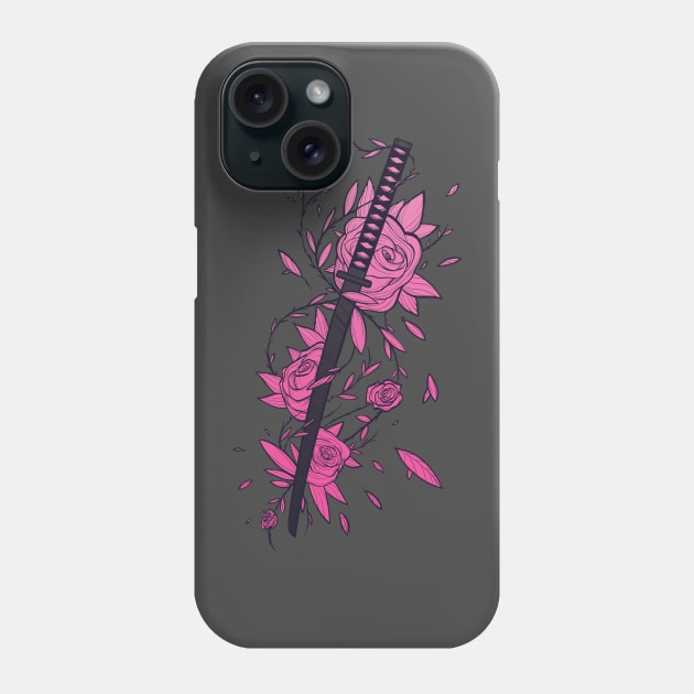 Sword of Black & Pink Phone Case by njonestees