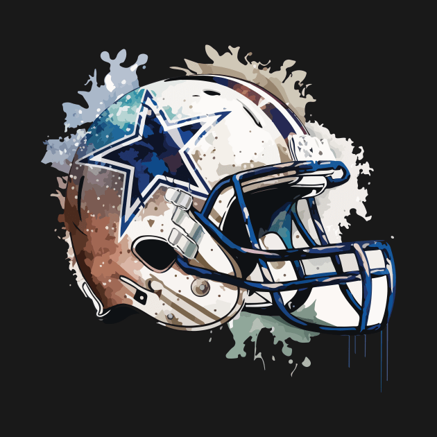 Dallas Cowboys Colorful Helmet by vectrus