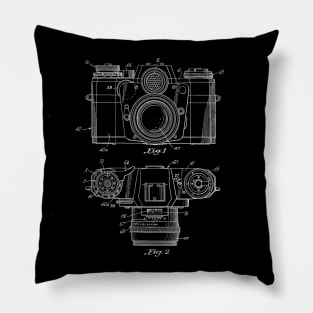 Camera Vintage Patent Drawing Pillow