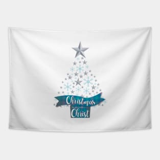 Christmas Begins with Christ Christmas Tree Tapestry