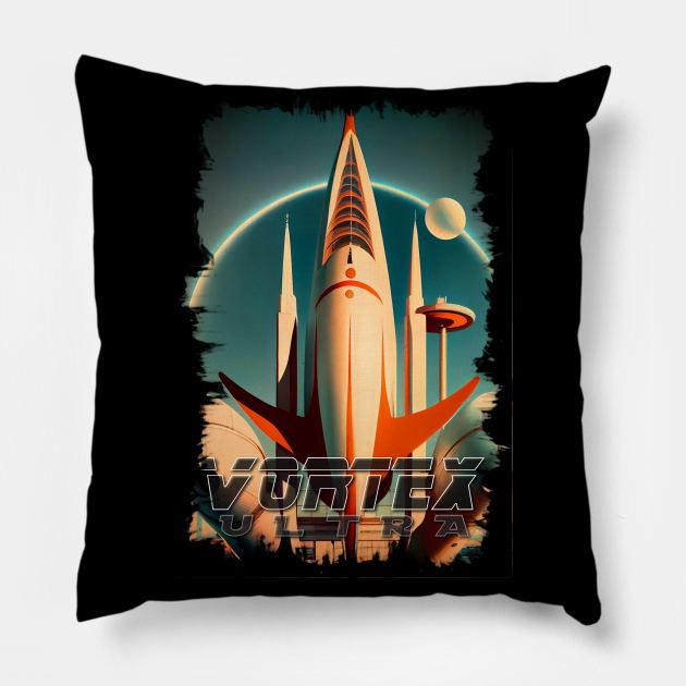 Rocket To Space #1 Pillow by MarkColeImaging