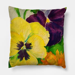 Pansies Pillow