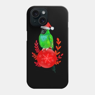 Santa Hat Christmas Budgerigar for Bird Lover Phone Case