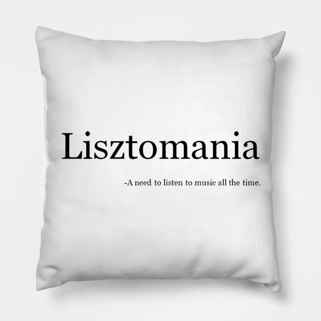 Lisztomania, A need to listen music all the time Pillow by Tvmovies 