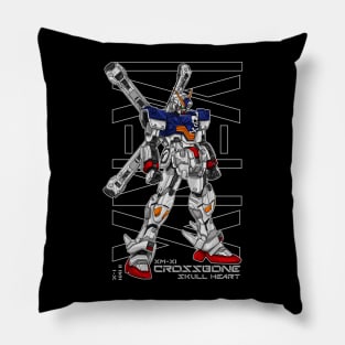 Crossbone Skull Heart B Pillow