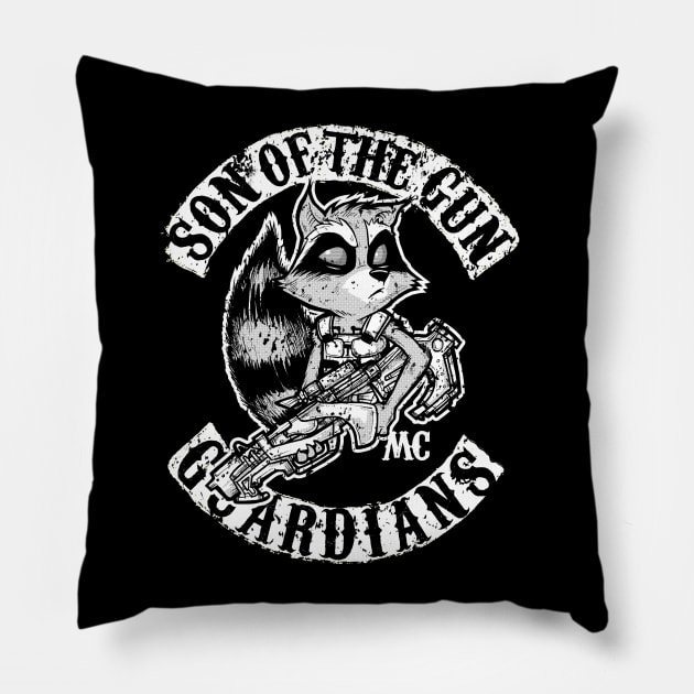 Son Of The Gun Pillow by mikegoesgeek