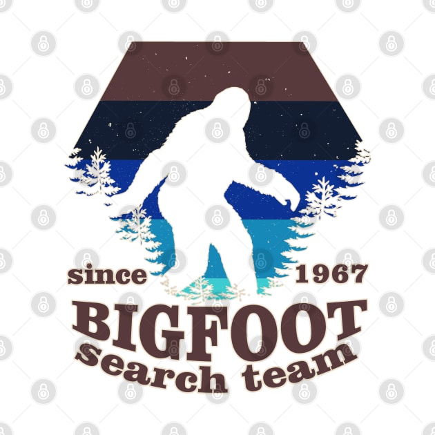 Bigfoot Search Team and Sasquatch T Shirts by DHdesignerPublic