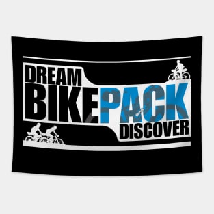 Dream Bikepack Discover Blue on Dark Color Tapestry