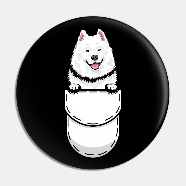Samoyed Pocket Dog Samoyed Dog Pin TeePublic