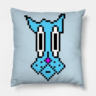 Pixel Blue Rabbit Dog Pillow