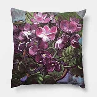 African Violets #7 Pillow