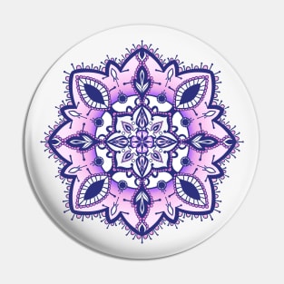 Violet color mandala art Pin