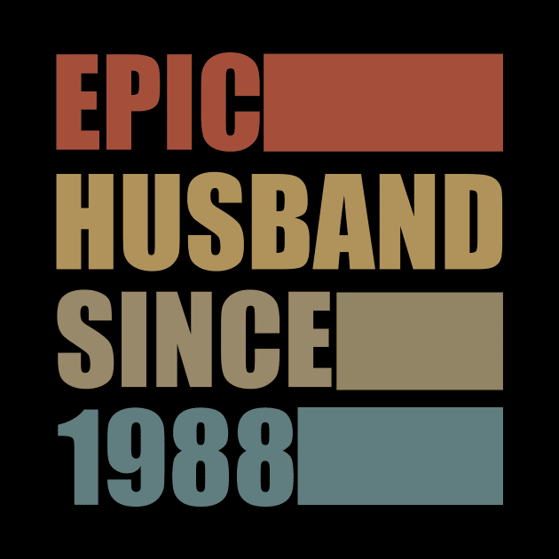 Vintage Epic Husband Since 1988 by Bunzaji