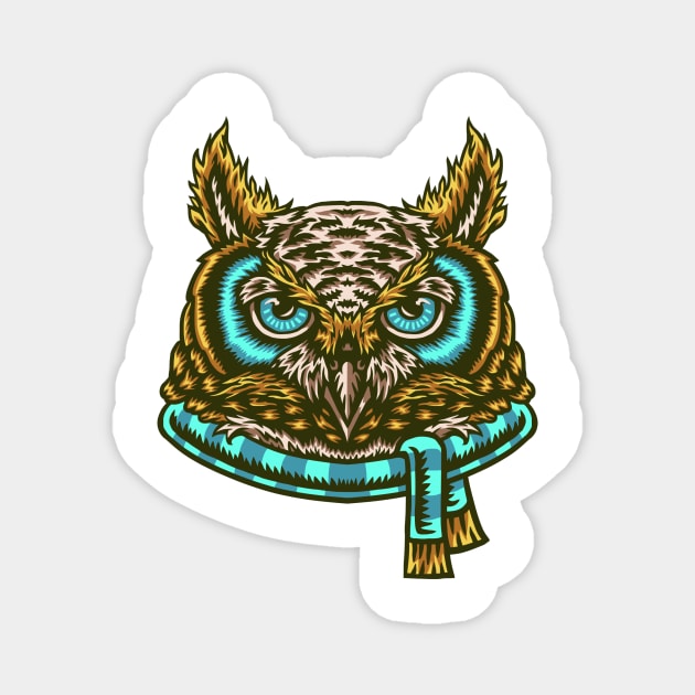 Winter Owl Magnet by WorldOfArt