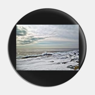 Wintery Coastline Pin