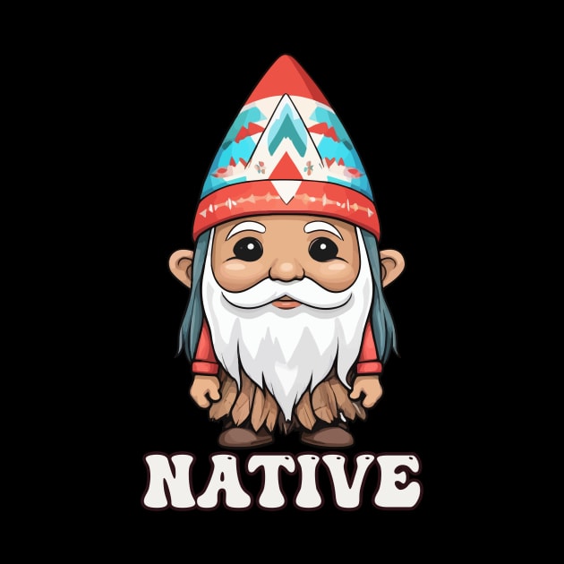 Kawaii Native American Indian Gnome by Rishirt