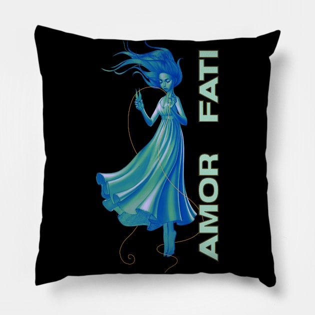 Amor Fati V2 Pillow by JohnParkArt