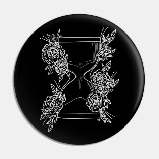 Hourglass and roses Pin