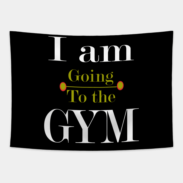 I am going to the gym Tapestry by PinkBorn