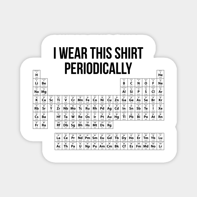 Chemistry Periodic Table Elements T-Shirt - Cool Graphic Tee Magnet by RedYolk