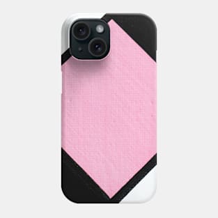 Pink Black and White Diamond Geometric Abstract Acrylic Painting v2 Phone Case