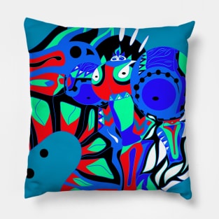 dugo gundam in mexican pattern ecopop Pillow