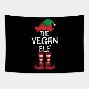 Vegan Elf Matching Family Christmas Vegetarian Tapestry