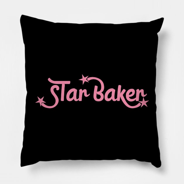 pink star baker Pillow by shimodesign