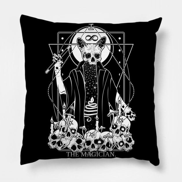 The Magician tarot card Pillow by Von Kowen