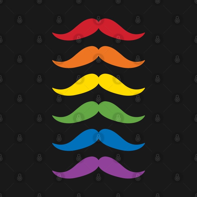 Rainbow Of Mustaches by kimmieshops